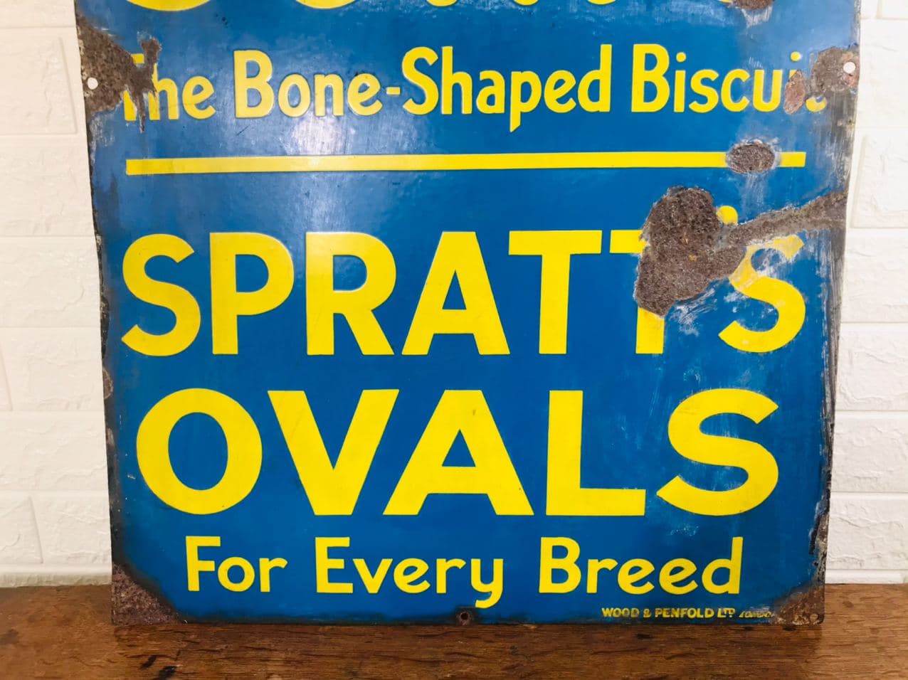 126520 original enamel sign spratt's bonio dog biscuits 3