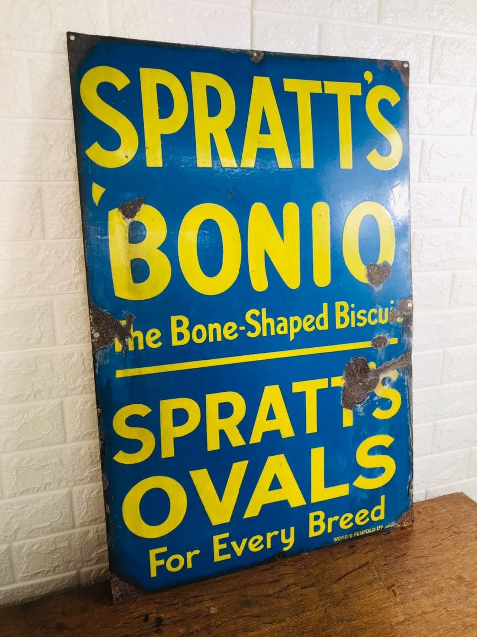 126520 original enamel sign spratt's bonio dog biscuits 6