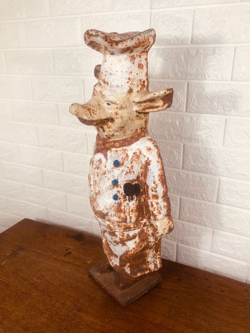 827620 Vintage Cast Iron Butchers Kitchen Door Stop Display Pig 6
