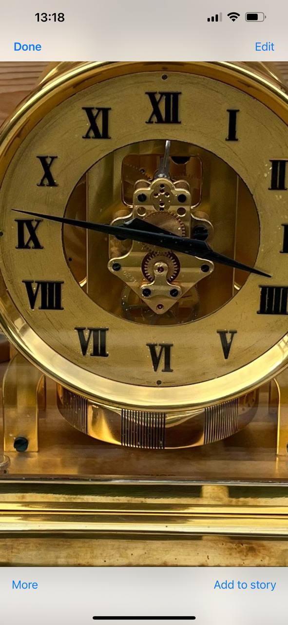 1290922 Rare Early LeCoultre Atmos II Clock 1940s 4 Digit Serial No 18